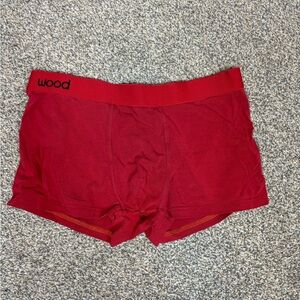 Red wood underwear trunk style